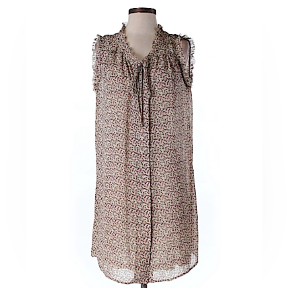PATTERSON J. KINCAID SHEER FLORAL DRESS/TOP
